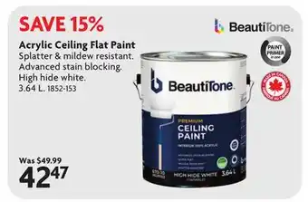 Home Hardware Acrylic Ceiling Flat Paint offer