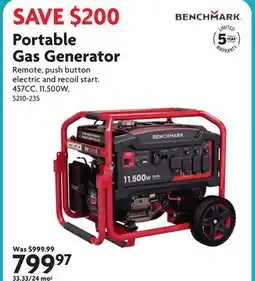 Home Hardware Portable Gas Generator offer