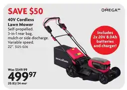 Home Hardware 40V Cordless Lawn Mower offer