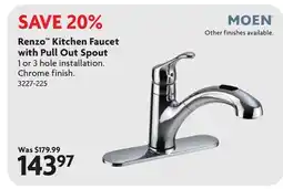 Home Hardware Renzo Kitchen Faucet with Pull Out Spout offer