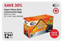 Home Hardware Super Heavy Duty Construction Bags offer