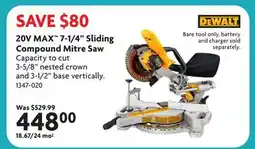 Home Hardware 20V MAX 7-1/4 Sliding Compound Mitre Saw offer