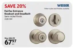Home Hardware Fairfax Entrance Knobset and Deadbolt offer