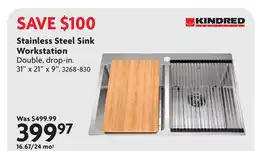 Home Hardware Stainless Steel Sink Workstation offer