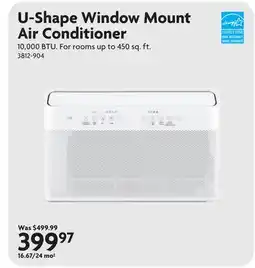 Home Hardware U-Shape Window Mount Air Conditioner offer