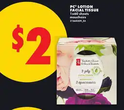 No Frills PC LOTION FACIAL TISSUE, 1x60 sheets offer