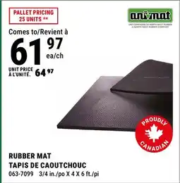 BMR RUBBER MAT offer