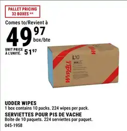 BMR UDDER WIPES offer