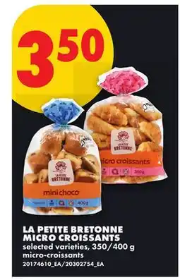 No Frills LA PETITE BRETONNE MICRO CROISSANTS, 350/400 g offer