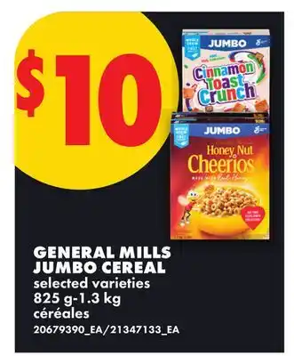 No Frills GENERAL MILLS JUMBO CEREAL, 825 g-1.3 kg offer