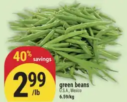 Marché Adonis green beans offer