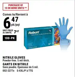 BMR NITRILE GLOVES offer