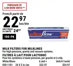 BMR MILK FILTERS FOR MILKLINES offer