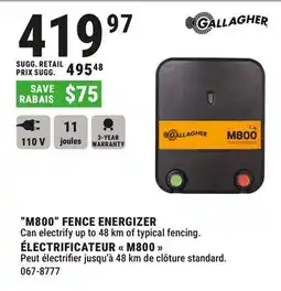BMR M800 FENCE ENERGIZER offer