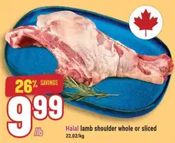Marché Adonis Halal lamb shoulder whole or sliced offer