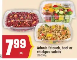 Marché Adonis Adonis fatouch, beet or chickpea salads offer