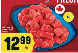 Marché Adonis beef cubes for skewers offer