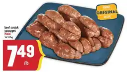Marché Adonis beef soujok sausages Halal offer
