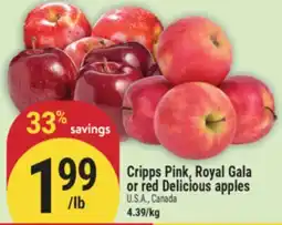 Marché Adonis Cripps Pink, Royal Gala or red Delicious apples offer