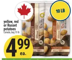 Marché Adonis yellow, red or Russet potatoes offer