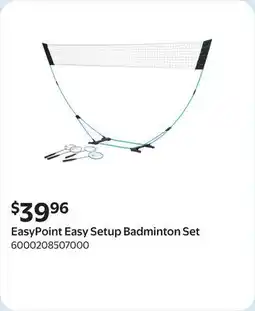 Walmart EasyPoint Easy Setup Badminton Set offer