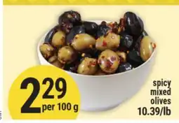 Marché Adonis spicy mixed olives offer