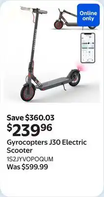 Walmart Gyrocopters J30 Electric Scooter offer