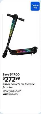 Walmart Razor SonicGlow Electric Scooter offer