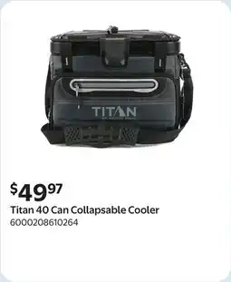 Walmart Titan 40 Can Collapsable Cooler offer