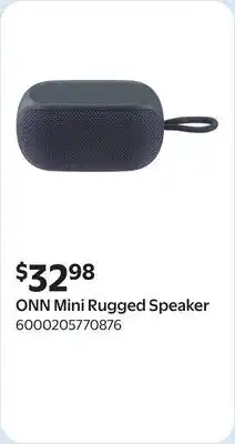 Walmart ONN Mini Rugged Speaker offer