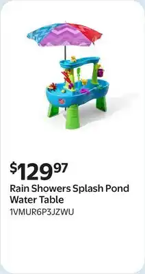 Walmart Rain Showers Splash Pond Water Table​ offer
