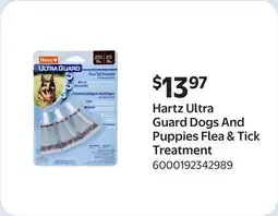 Walmart Hartz Ultra Guard Dogs And Puppies Flea & Tick Treatment offer