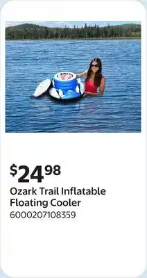 Walmart Ozark Trail Inflatable Floating Cooler offer