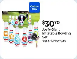 Walmart Joyfy Giant Inflatable Bowling Set offer