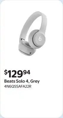 Walmart Beats Solo 4, Grey offer