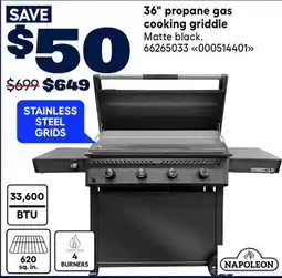 RONA NAPOLEON 36 propane gas cooking griddle offer
