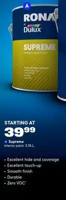 RONA RONA Supreme offer