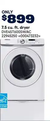 RONA SAMSUNG 7.5 cu. ft. dryer offer