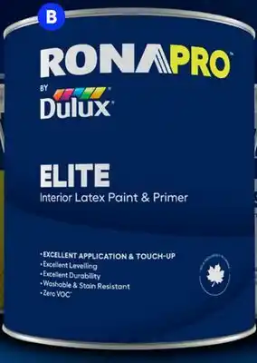 RONA Elite Interior paint & primer offer