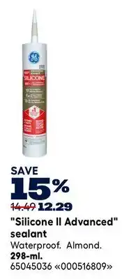 RONA GE Silicone II Advanced sealant 298-ml offer