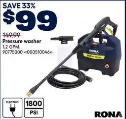 RONA Pressure washer offer