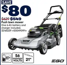 RONA EGO Push lawn mower offer
