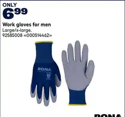 RONA Work gloves for men offer