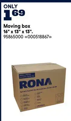RONA RONA Moving box 16 x 13 x 13 offer