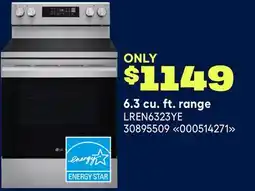 RONA LG 6.3 cu. ft. range offer