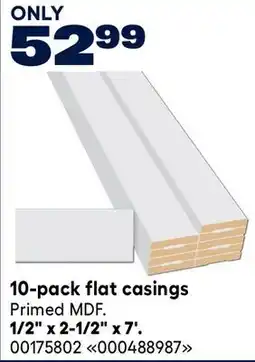 RONA 10-pack flat casings, 1/2 x 2-1/2 x 7' offer