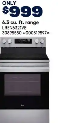 RONA 6.3 cu. ft. range offer