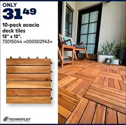 RONA TECHNOFLEX 10-pack acacia deck tiles 12 x 12 offer