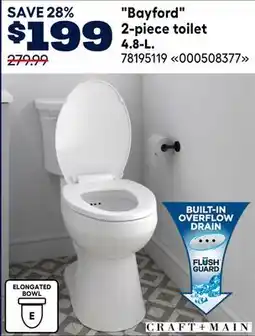 RONA CRAFT + MAIN Bayford 2-piece toilet 4.8-L offer