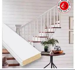 RONA Metrie MDF shiplap wall panelling 4-pack. White. 5-1/2 x 8' offer